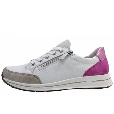 Ara Damen Osaka 2.0 Sportlicher Schnürer In Pebble/Weiß/Orchidee 35