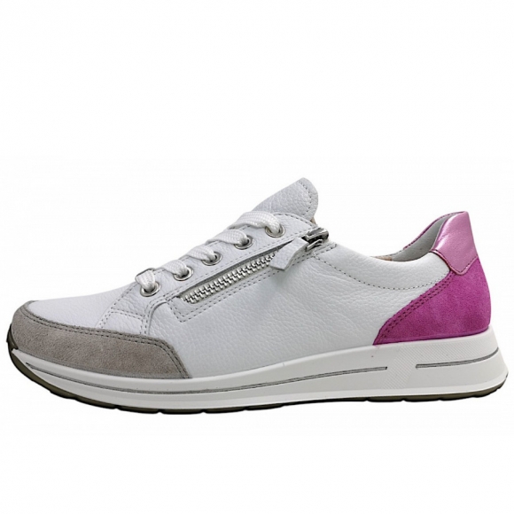 Ara Damen Osaka 2.0 Sportlicher Schnürer In Pebble/Weiß/Orchidee 35