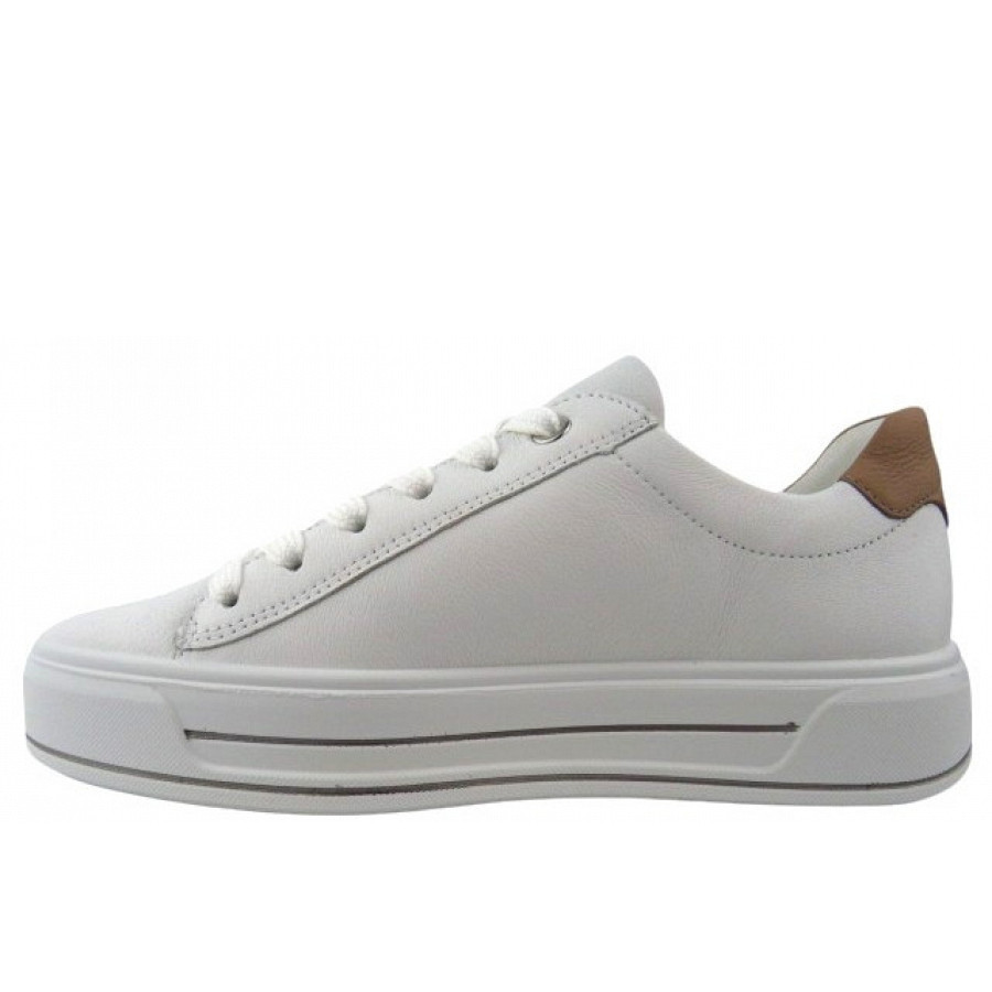 Ara Damen Canberra Cervo Sportlicher Schnürer In Weiss,Sand