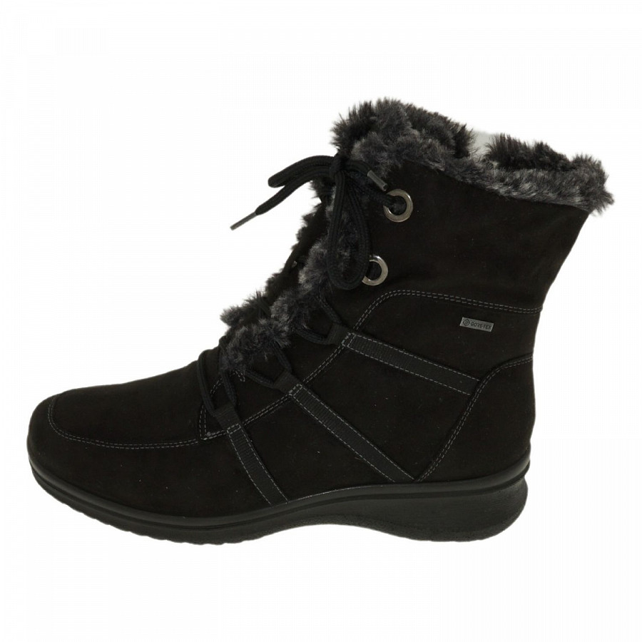 Ara Damen München Schnürstiefel In 0 Schwarz,Graphit