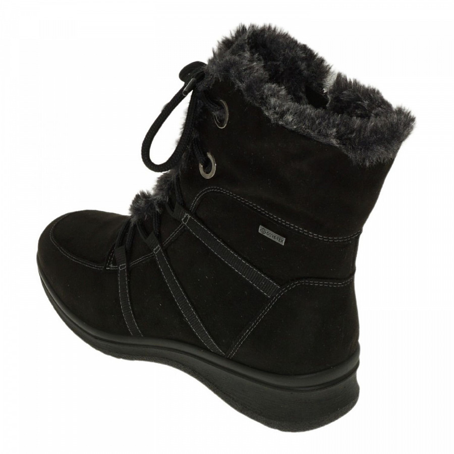 Ara Damen München Schnürstiefel In 0 Schwarz,Graphit