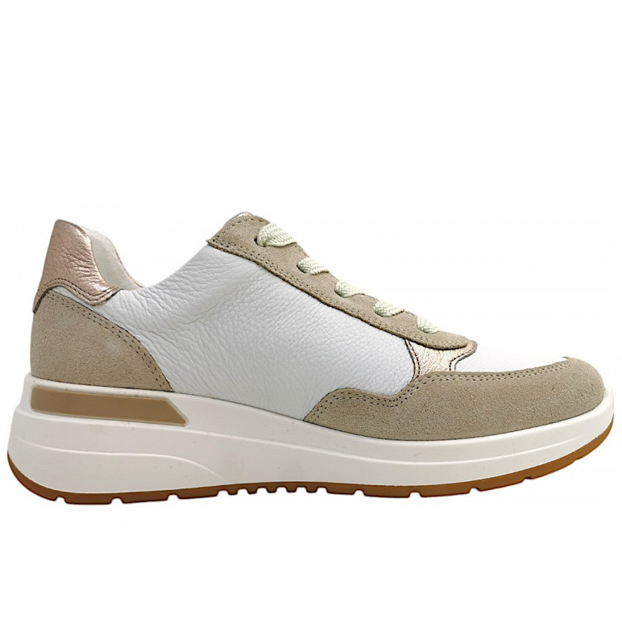 Ara Damen Garda Sportlicher Schnürer In Shell,Weiss,Sand 25