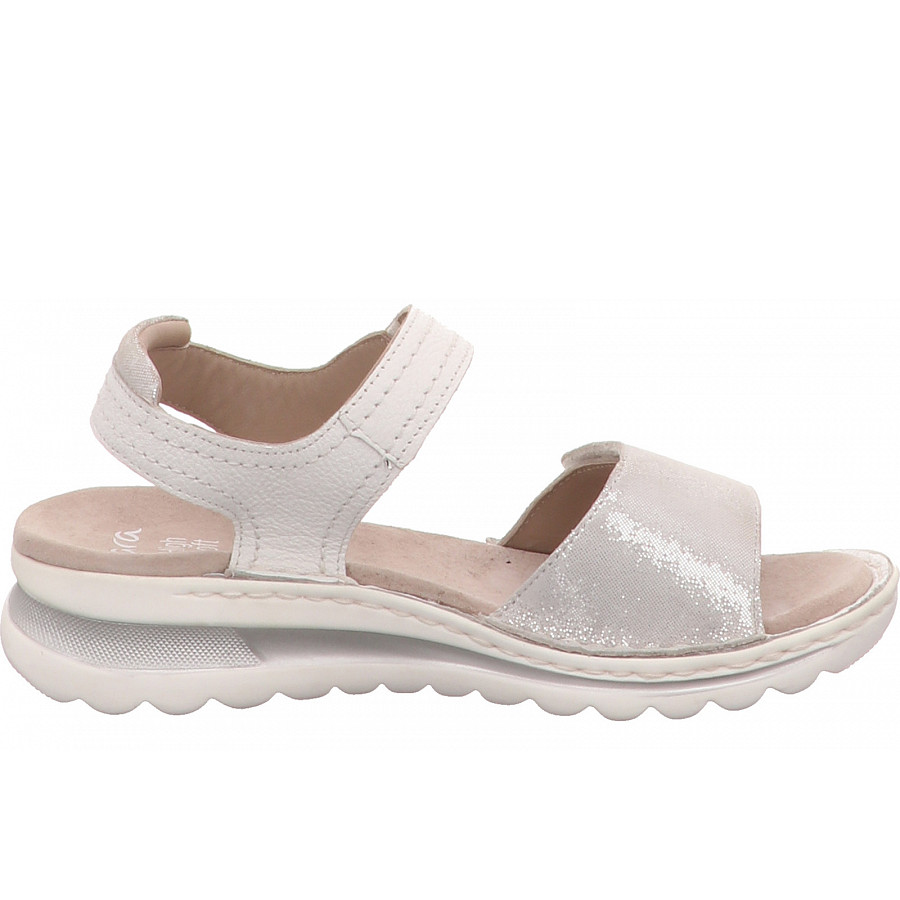 Ara Damen Tampa Sandalette In Weiß Kombi.