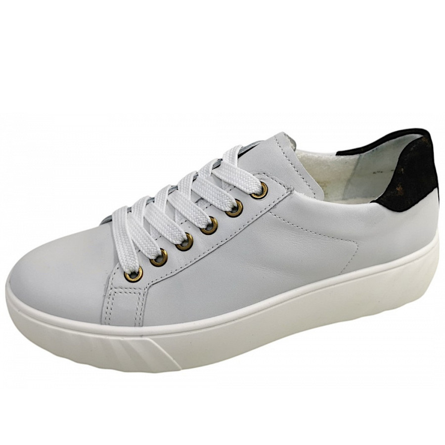 Ara Damen Monaco Sportlicher Schnürer In Weiß/Schwarz 80